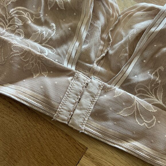 Wacoal Net Effect Bralette Style 810340 Size 34 Rose Dust Modest Support‎ Sheer - Picture 9 of 11